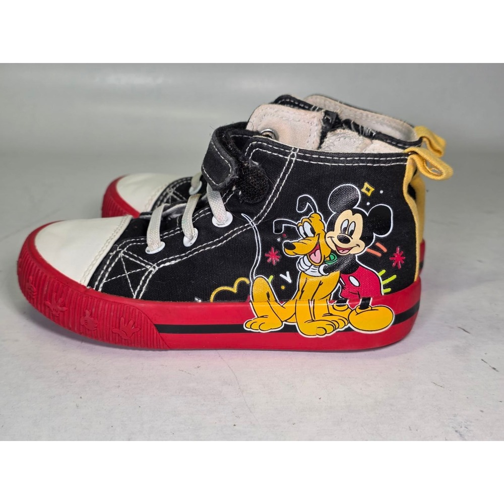 Disney Mickey Mouse Pluto Toddler High Top Sneakers Black Red Size 9 BTMC24AC005 - Picture 2 of 12